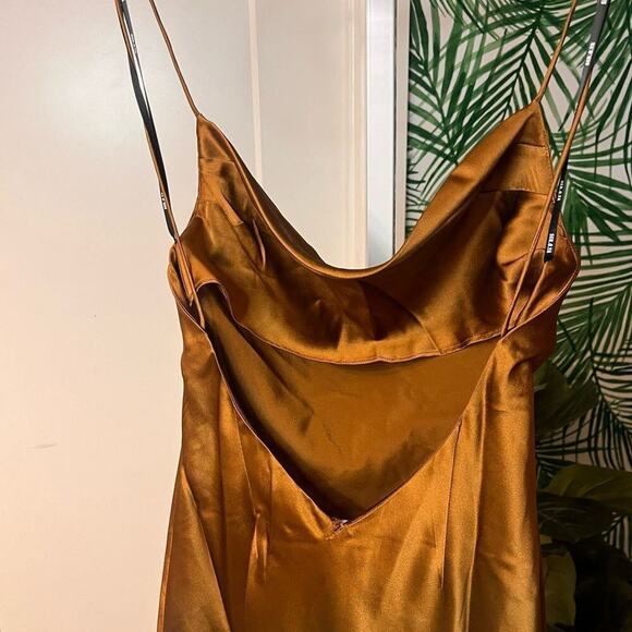 SER.O.YA Bronze Callie Silk Slip Dress, NWT XS - Picture 12 of 13